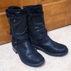 Black Carlos Santana Sawyer Moto Boots